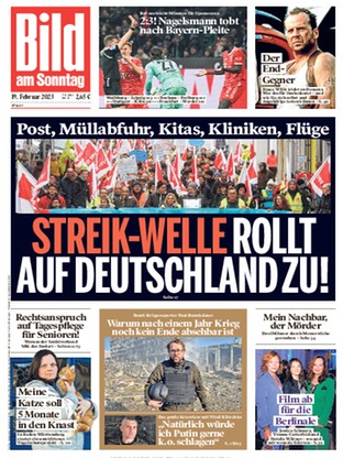 "Une vague de grèves défere sur l'Allemagne : poste, ramassage des ordures, jardins d'enfants, hôpitaux, aéroports"
