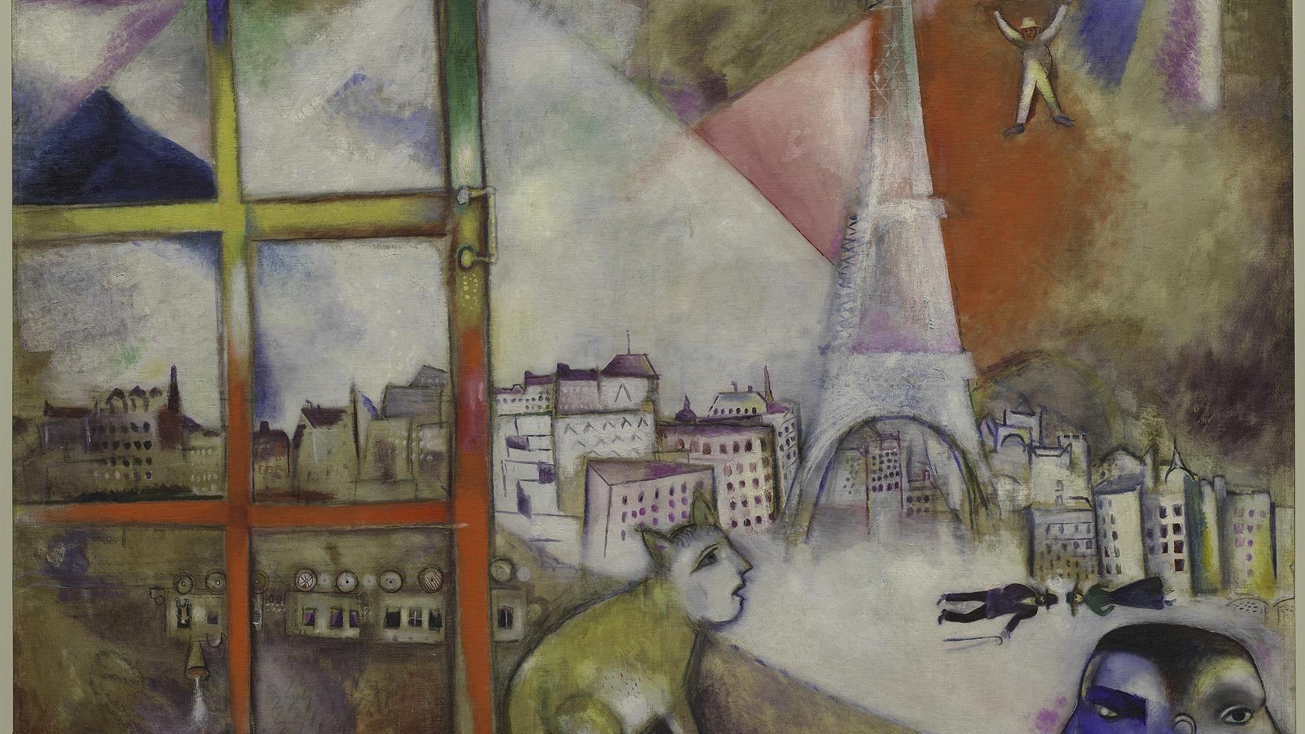 Paris par la fenêtre de Marc Chagall (1913) 