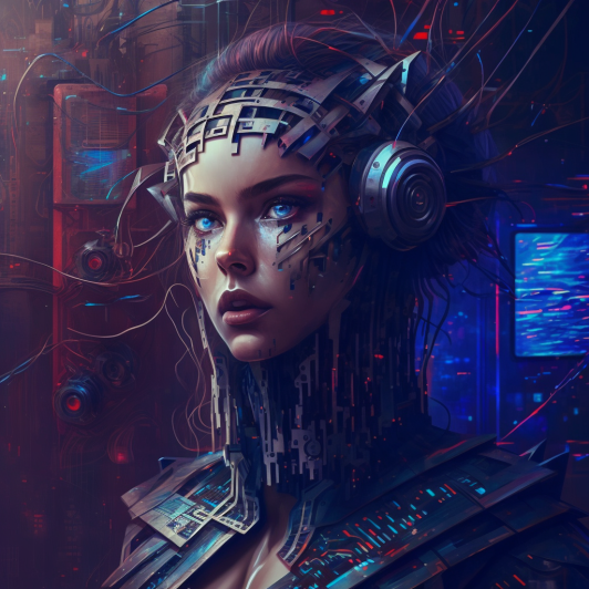 "L'IA et la cybersécurité" (Midjourney)