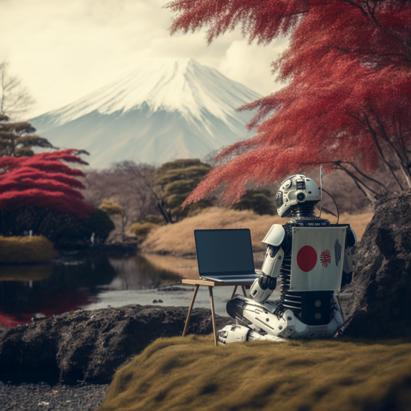 "Au Japon, le robot travaille" (Midjourney)