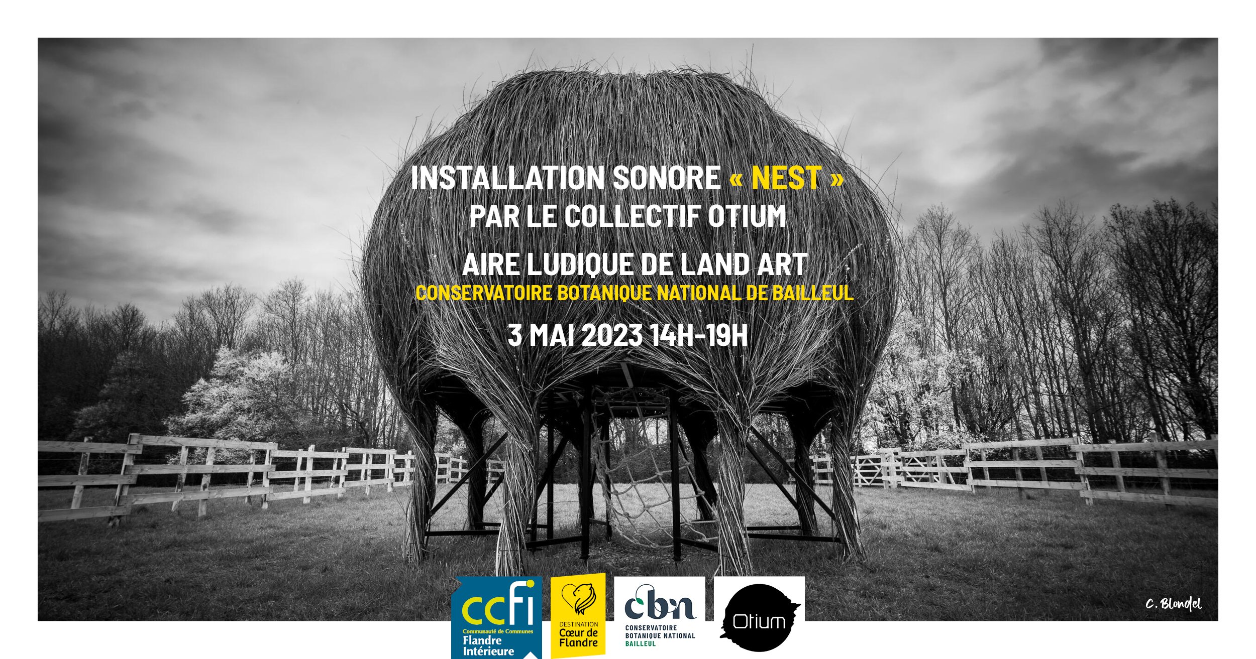L'installation sera déployée dans l'aire ludique de land art "La fleur échappée", oeuvre créée par un designer et des architectes paysagers dans le cadre du projet européen "Ruralité" (Interreg V France-Wallonie-Vlaanderen).