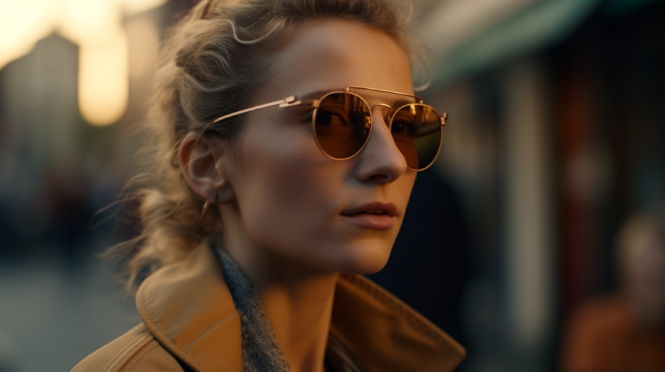 "Une femme munie de lunettes intelligentes" (Midjourney)