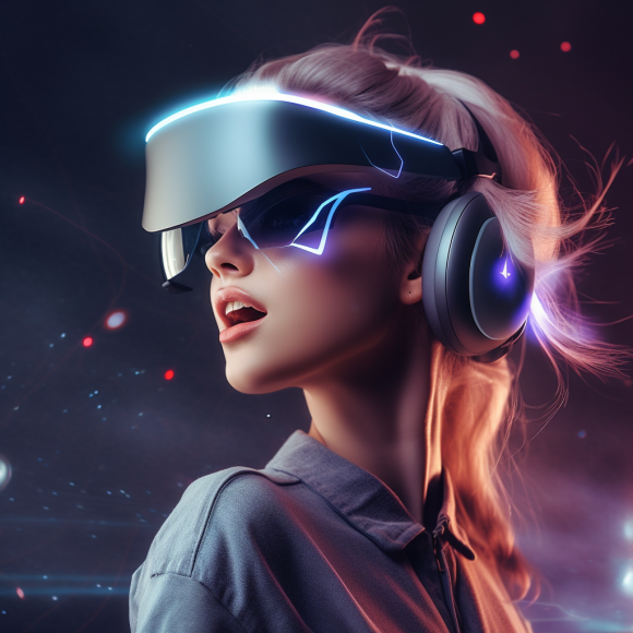 "Apple prépare un nouveau casque futuriste" (Midjourney)