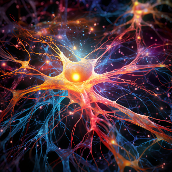 "Un réseau neuronal se régénérant" (Mijdourney)