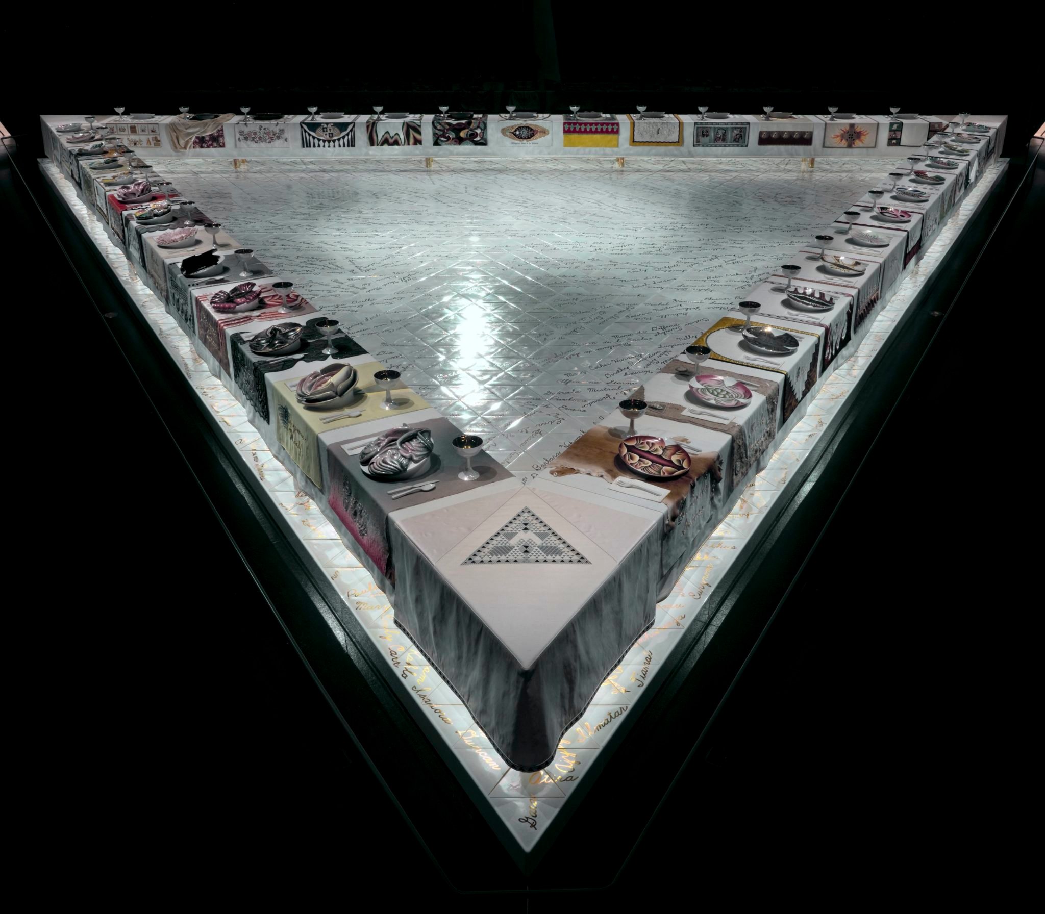The Dinner Party, 1974–79 by Judy Chicago (via Brooklyn Museum)