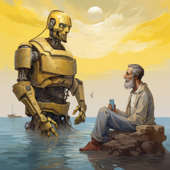 "L'odyssée du robot" (Midjourney)
