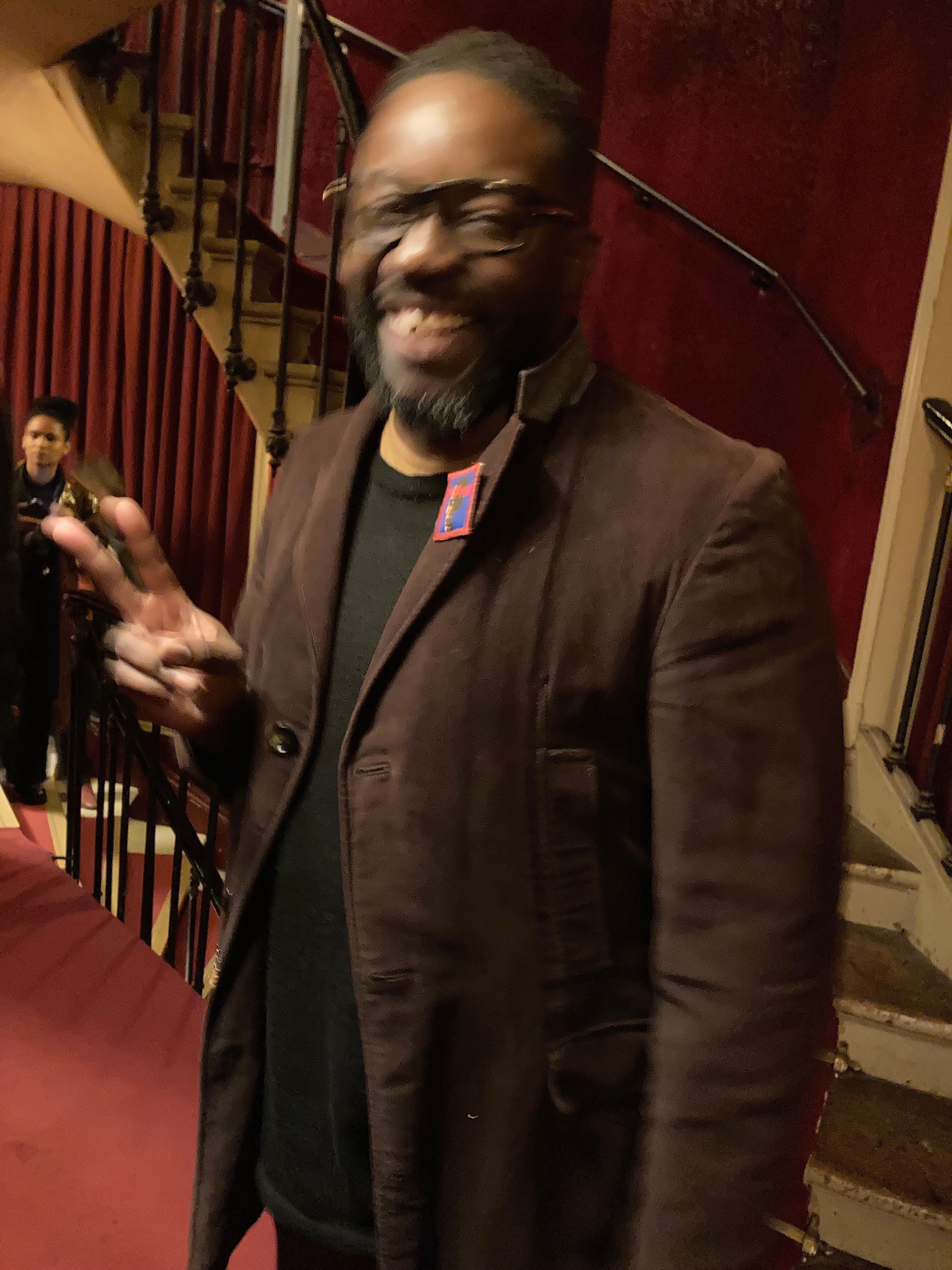 Sly Johnson, après le spectacle, au Theâtre de La Renaissance