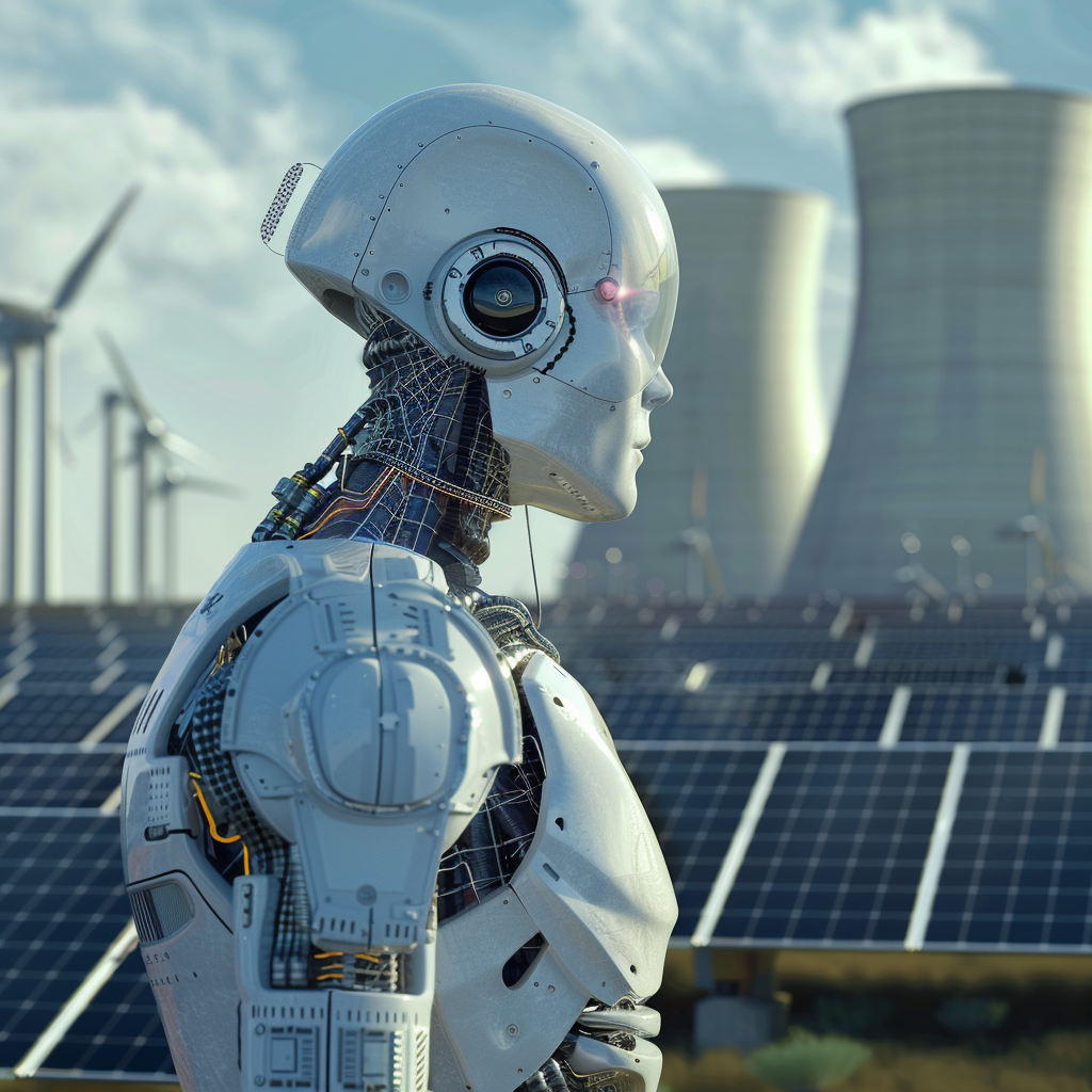 “Les besoins énergétiques de l’IA” (Qant, M. de R. avec Midjourney)