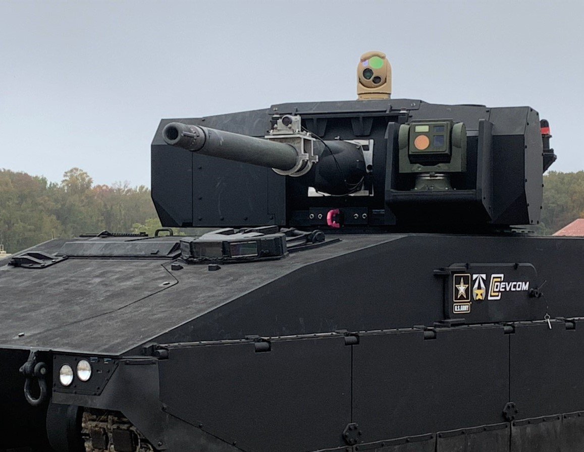Un canon de 50mm assisté par l’IA monté sur une tourelle Alas-MC • Source : Congressional Research Service