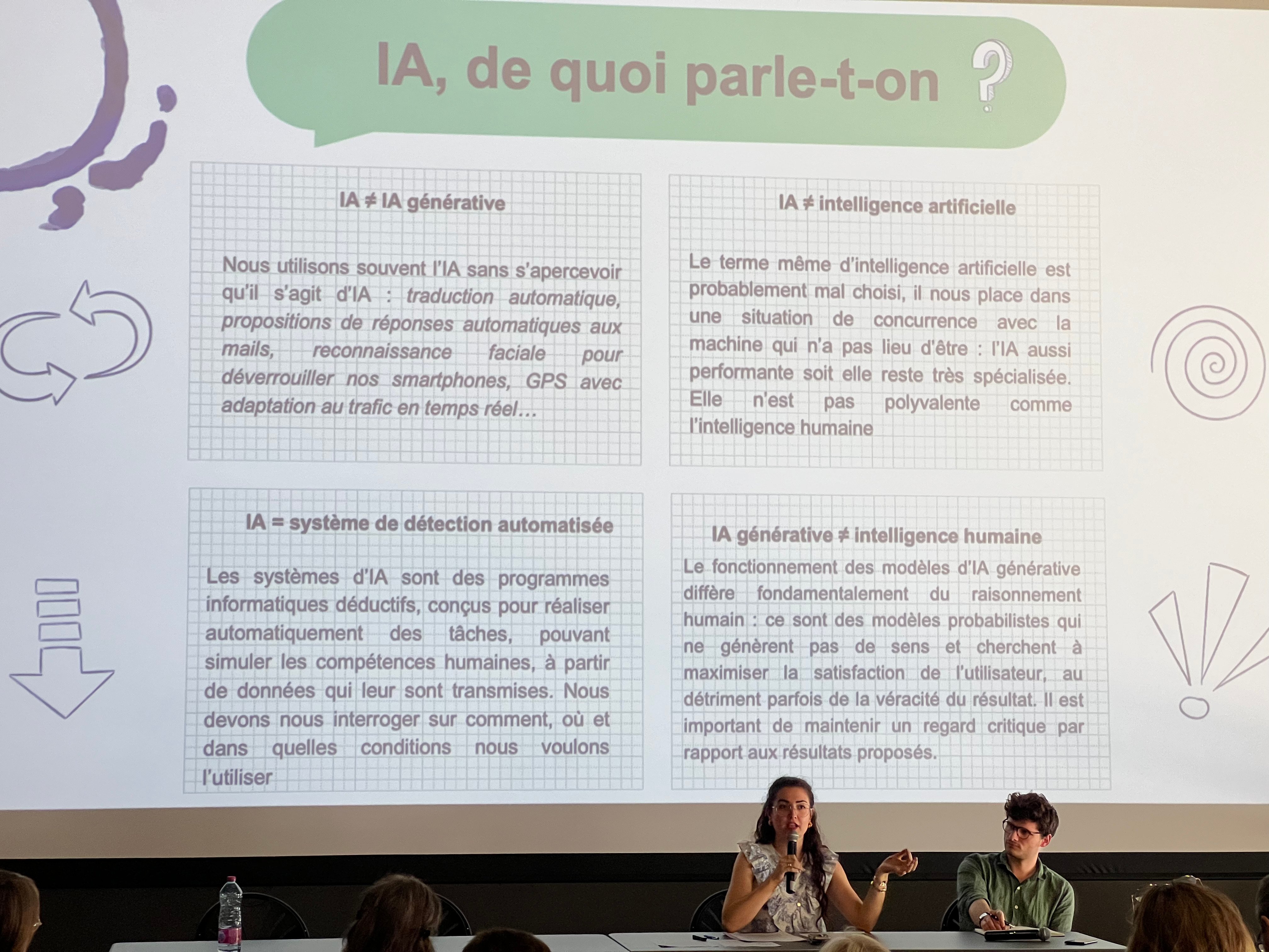 Présentation et animation de l'atelier par Joséphine Hurstel et Jean-Baptiste Manenti.