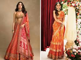 Isha Ambani (gauche) et Janvj Kapoor habillées par Arpita Mehta pour le mariage
