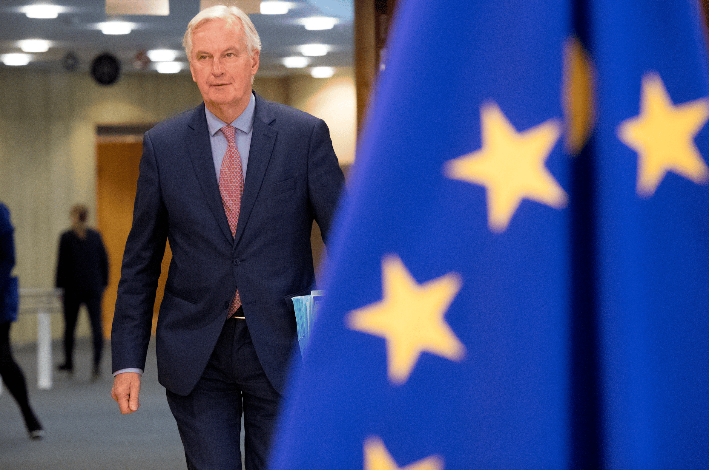 Michel Barnier à la Commission européenne durant les négociations sur le Brexit © Commission européenne, 2017
