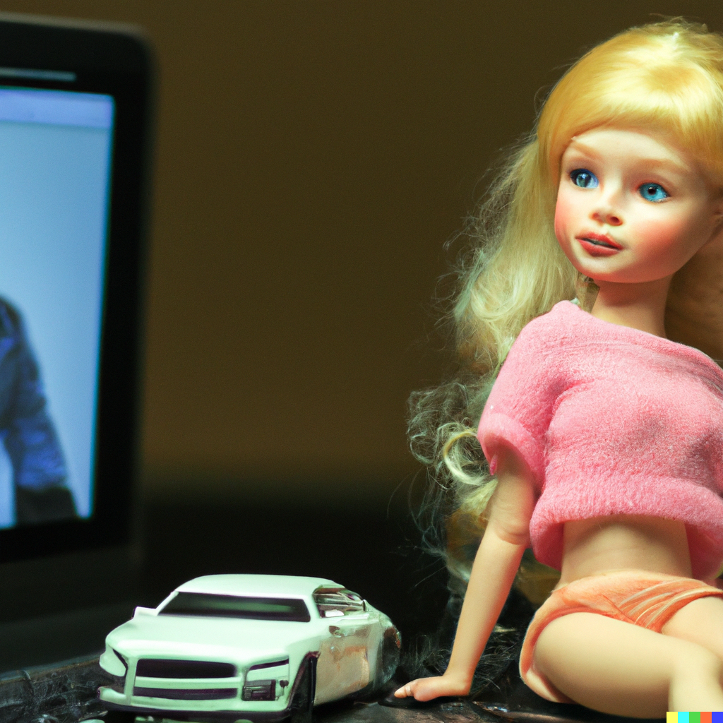 Mattel lance le marché des NFT Barbie et Hot Wheels. Création : Dall-e, Qant