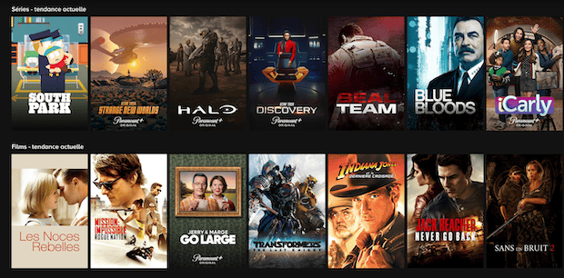 Section du site Paramount+ - D.R.