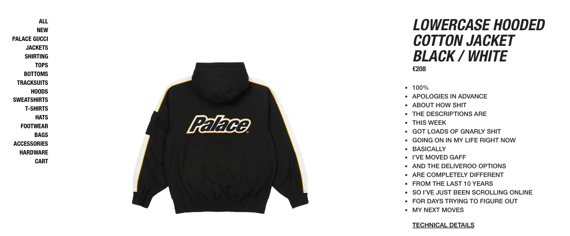 The deliveroo options are completely different