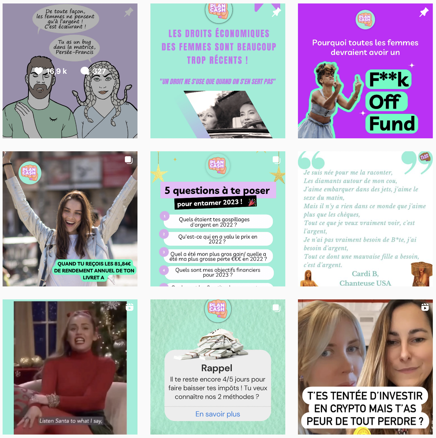 Les posts toujours bien pensés de Plan Cash.