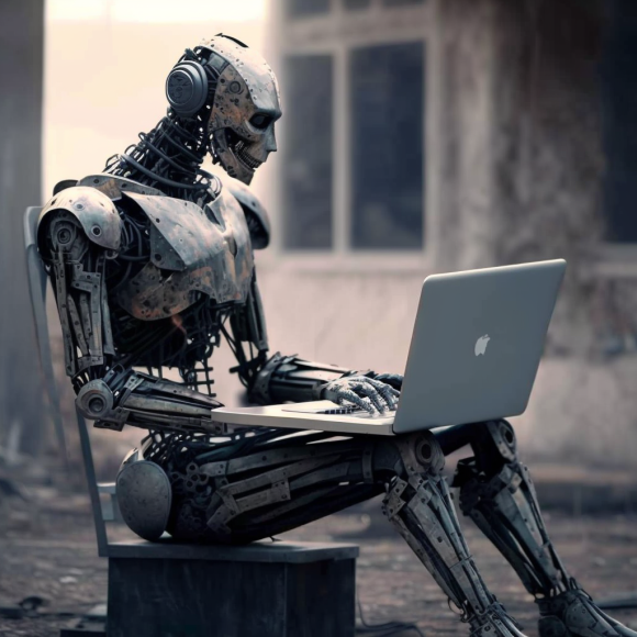 "Les robots surfent sur internet" (Midjourney)