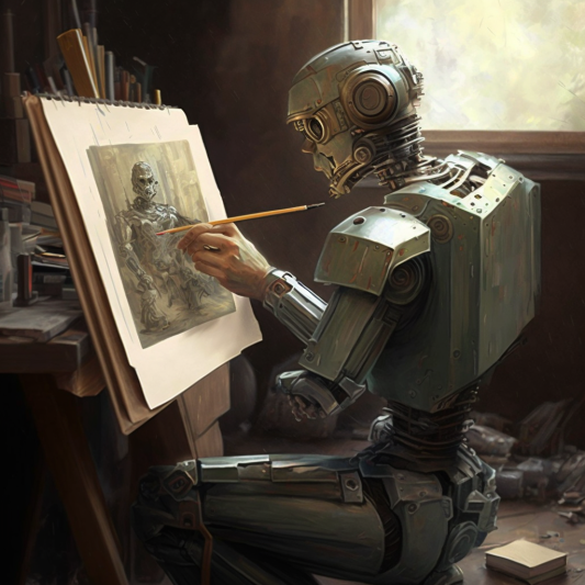 "L'IA en tant qu'artiste" (Midjourney)