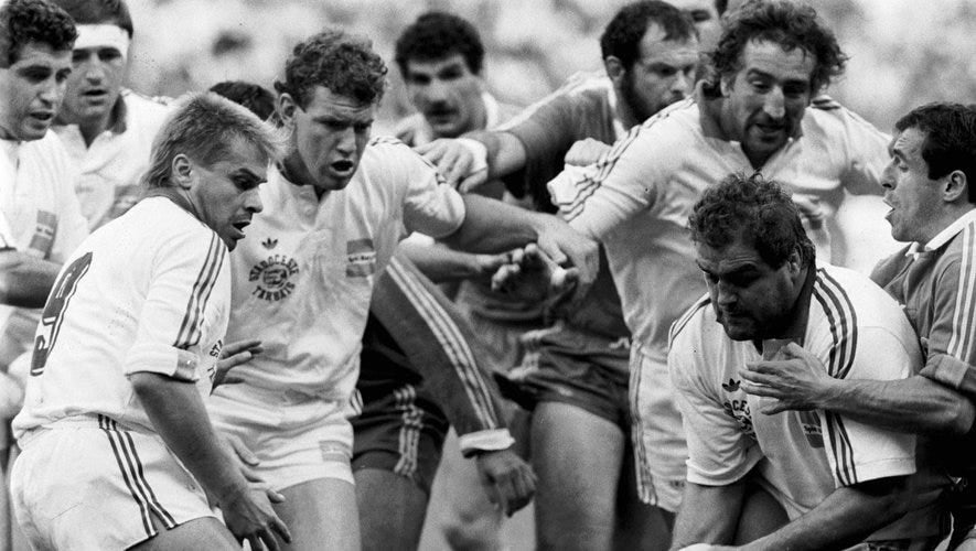 Philippe Dintrans lors de la finale 88 contre Agen / Photo DDM Alain Lafay