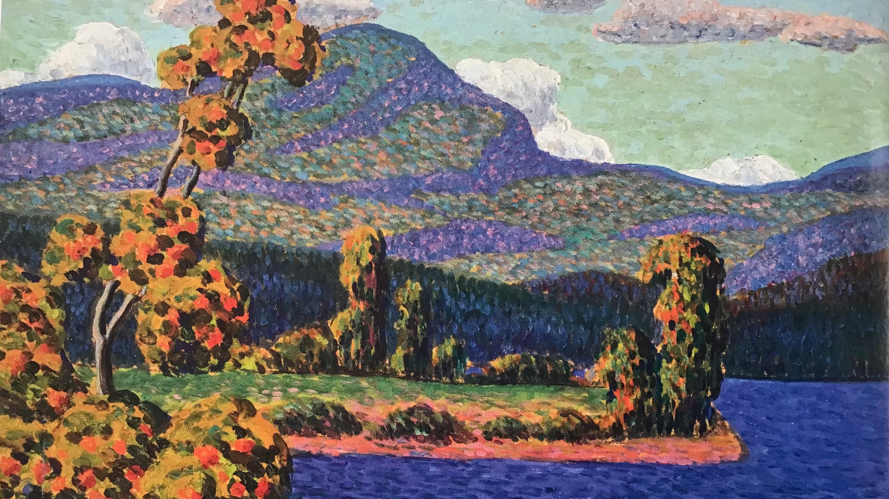 Konrad Mägi, Paysage de Norvège au pin (détail), 1908 - 1910