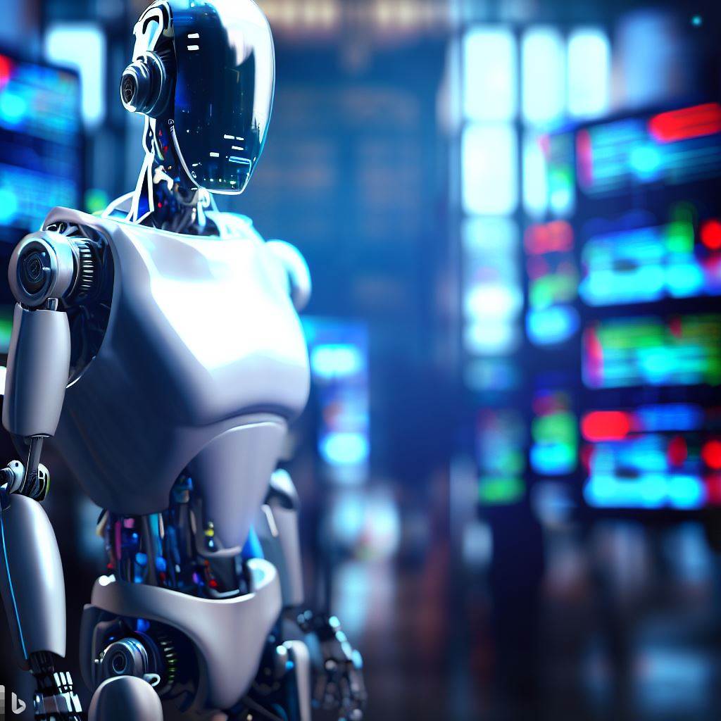 "Le robot financier" (Bing Image Creator)