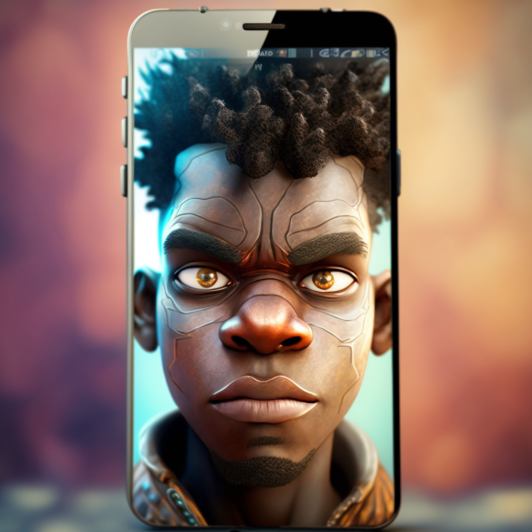 "Votre avatar sur votre smartphone" (Midjourney)