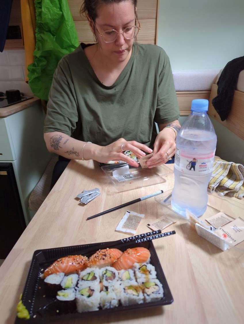 Supers Sushis sur le parking du Super U.