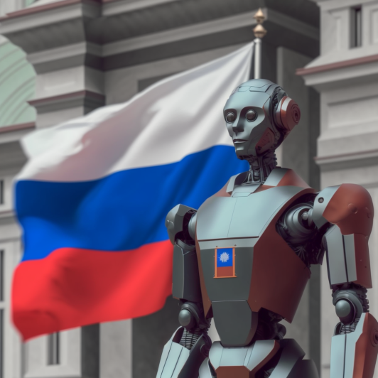 "Le robot conversationnel russe" (Midjourney)
