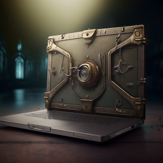 "Un ordinateur ultra-sécurisé" (Midjourney)