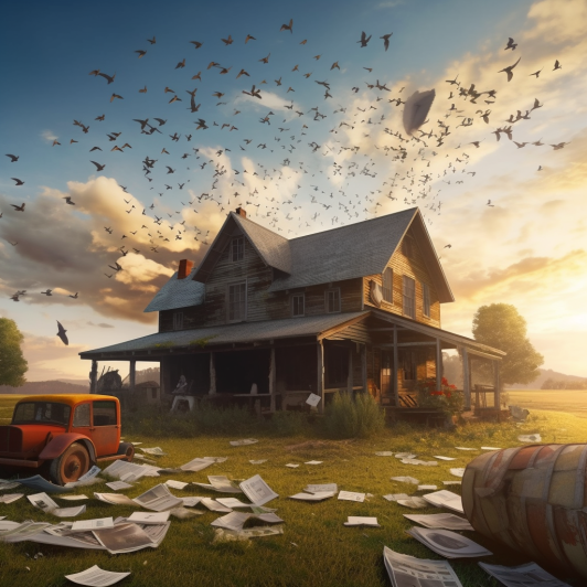 "Une ferme à contenu" (Midjourney)