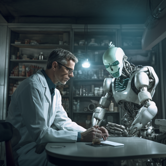 "Le robot au service du médecin" (Midjourney)
