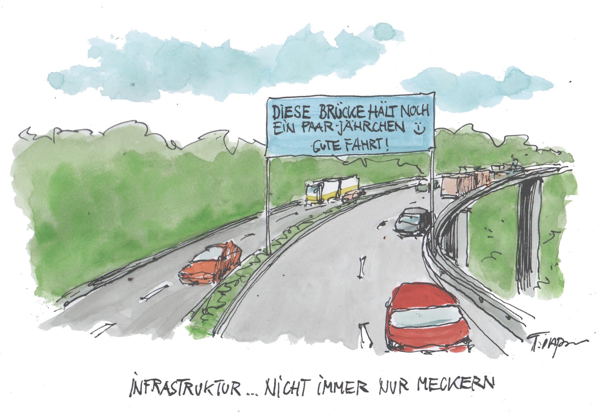 "Ce pont tient encore pour quelques années. Bonne route !"