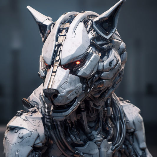 "Le robot grand méchant loup" (Midjourney)