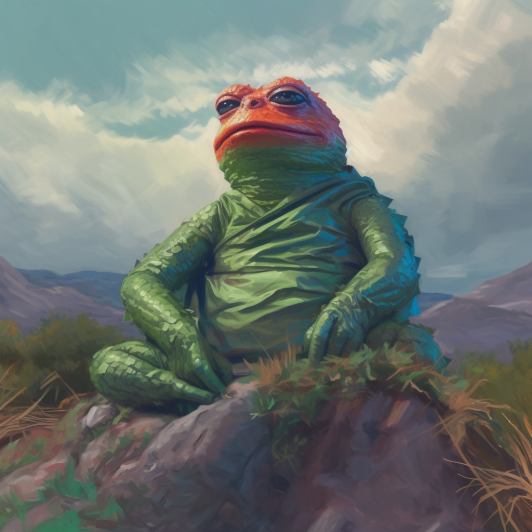 "La grenouille qui enfle" (Midjourney)