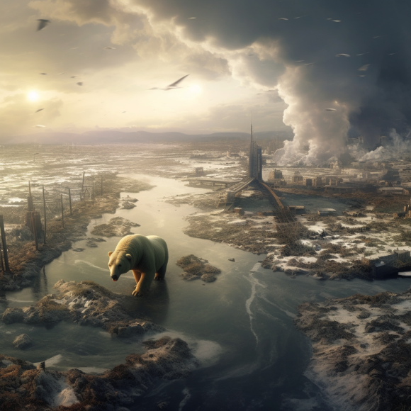 "Le changement climatique devient un défi majeur" (Midjourney)