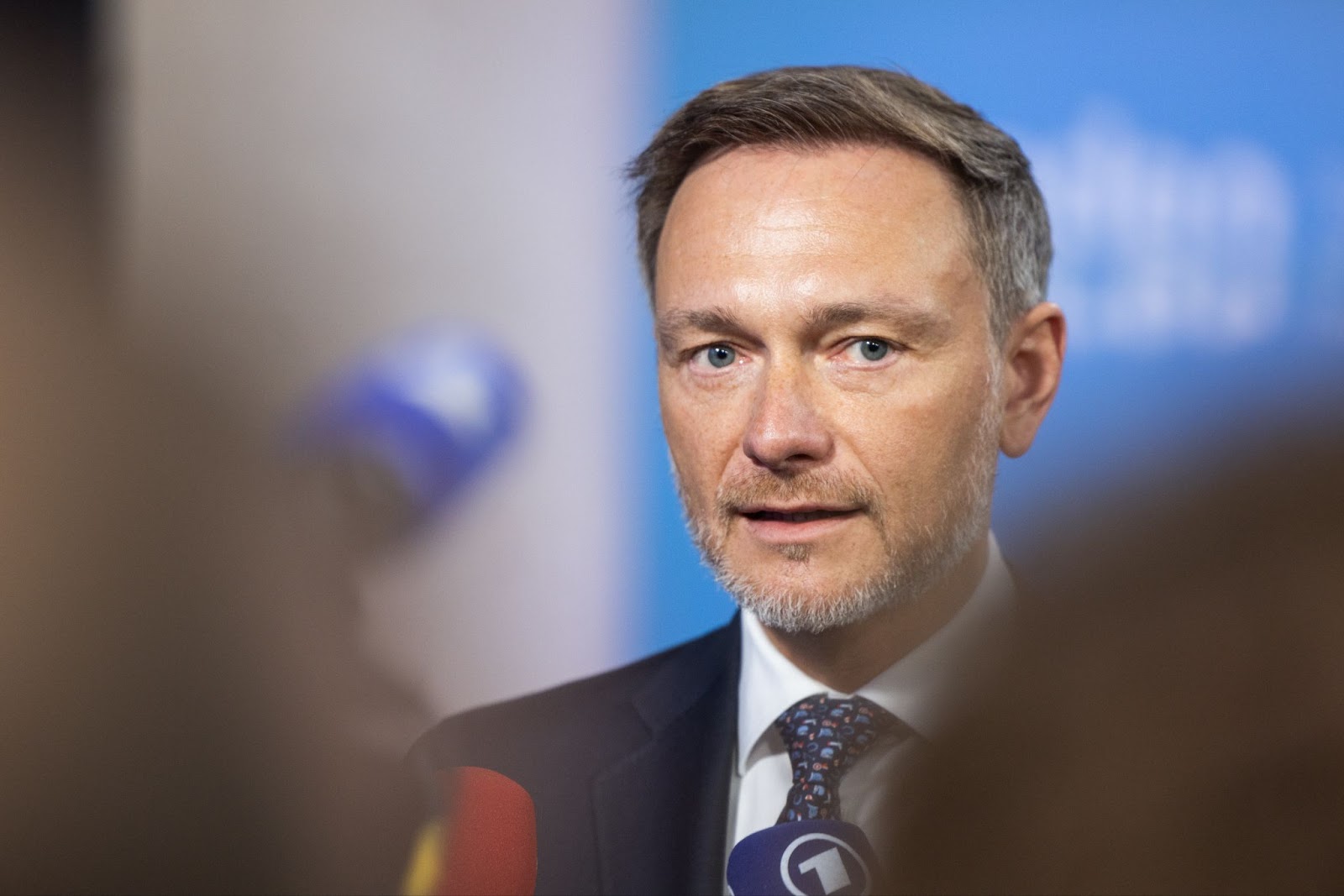Christian Lindner, ministre des finances allemand, lors de la dernière réunion des ministres des finances de la zone euro © Conseil de l’UE