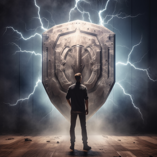 "Le consommateur se protège face au robot" (Midjourney)