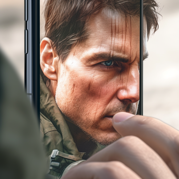 "Tom Cruise modifie son image (Midjourney)