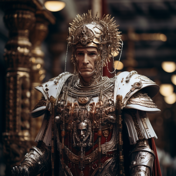 "Claude en habit d'apparat" (Midjourney)