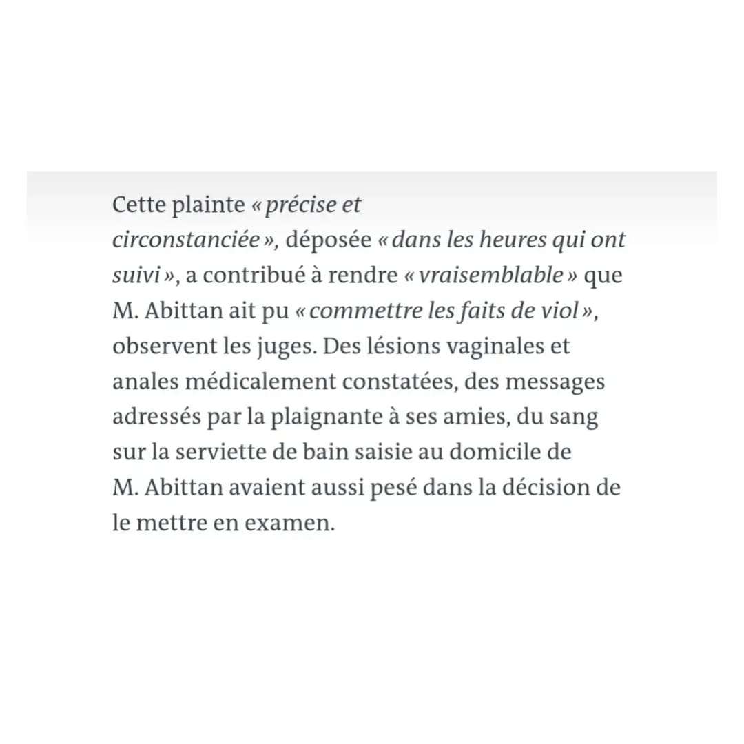 Extrait d'un article Le monde 