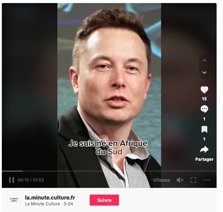 Sur Tik-Tok, @la.minute.culture.fr compose des biopics de synthèse