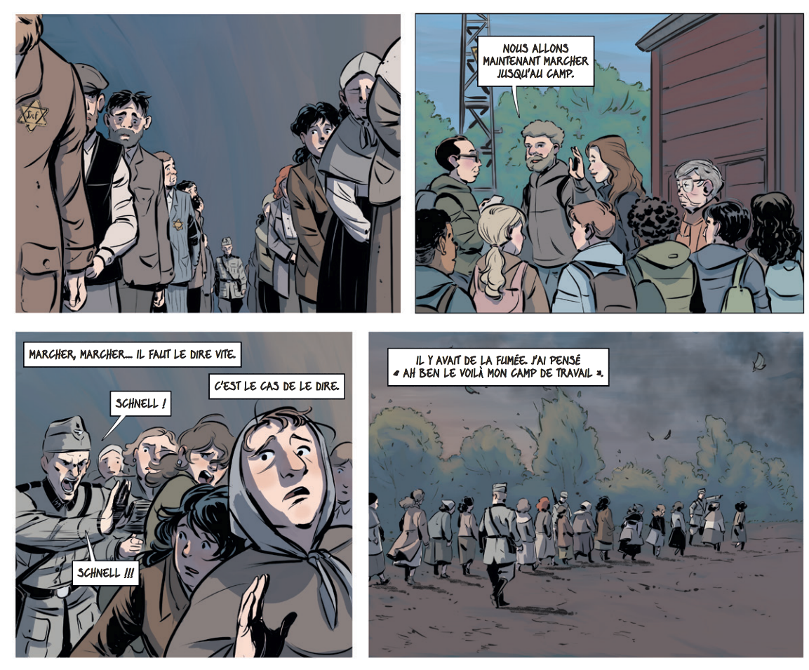 “Adieu Birkenau. L’histoire de Ginette Kolinka, survivante d’Auschwitz” de Ginette Kolinka, Jean‑David Morvan, Victor Matet, Ricard Efa, Cesc F. Dalmases et Roger Surroca, Albin Michel