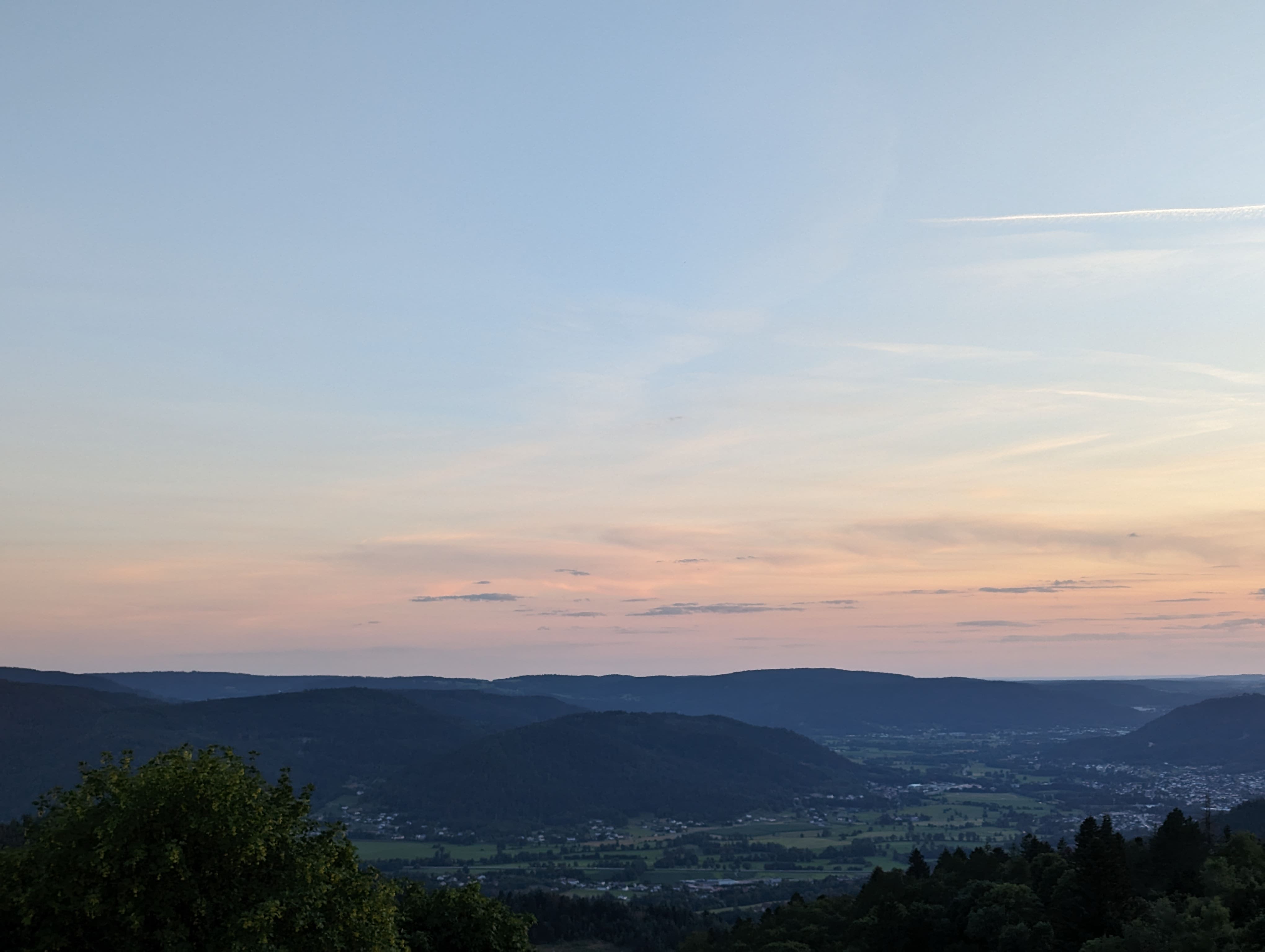 Coucher de soleil sur les hauteurs des Vosges