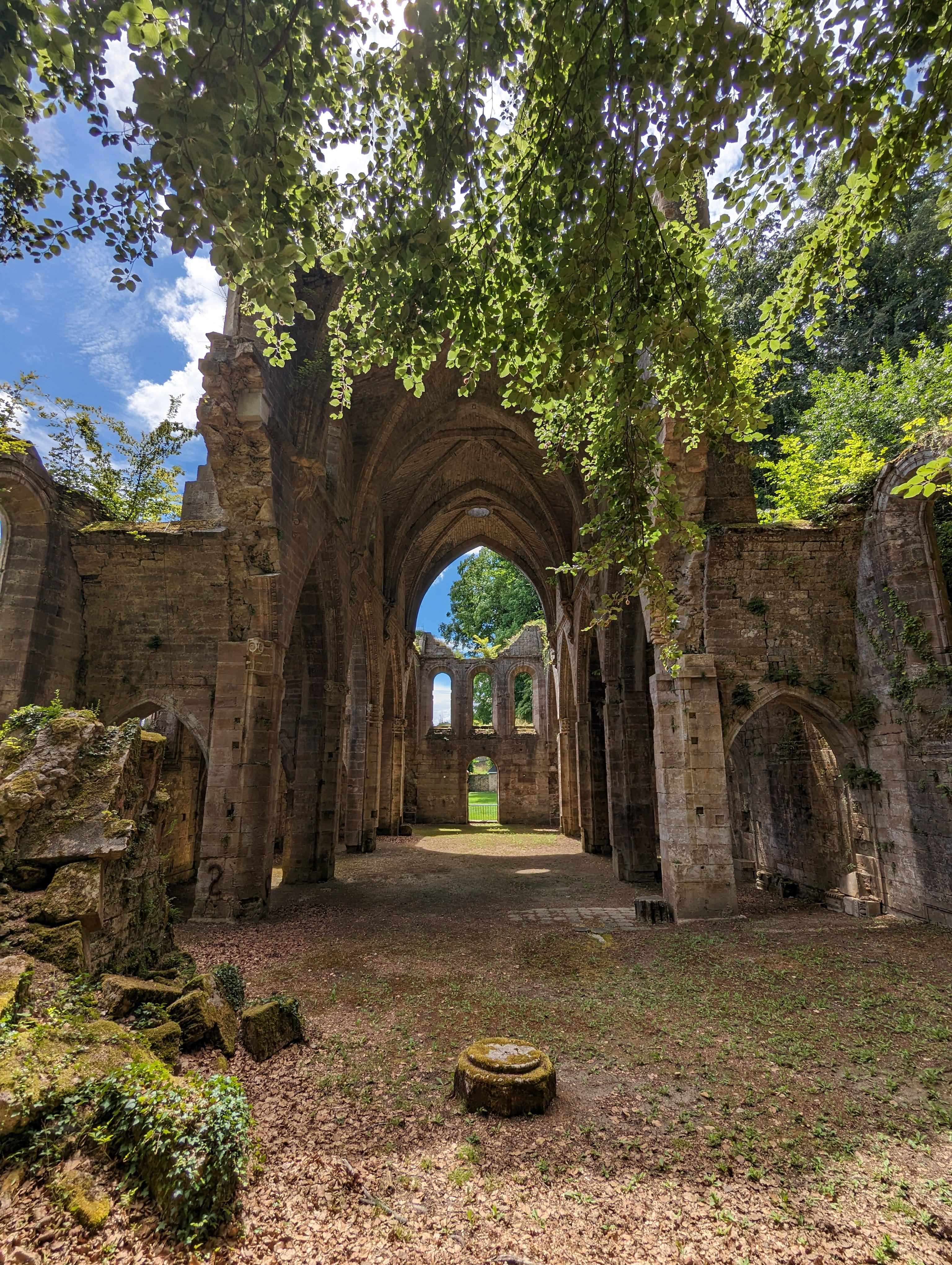 L'Abbaye des Trois Fontaines (de dos)