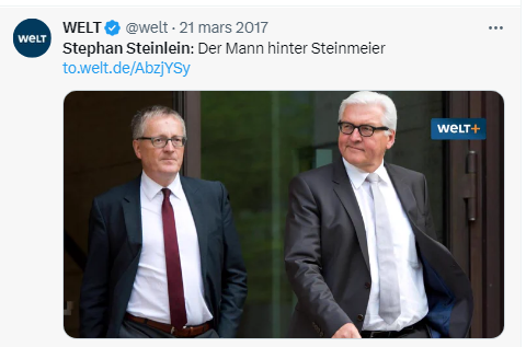 "Stephan Steinlein : l'homme derrière Steinmeier"