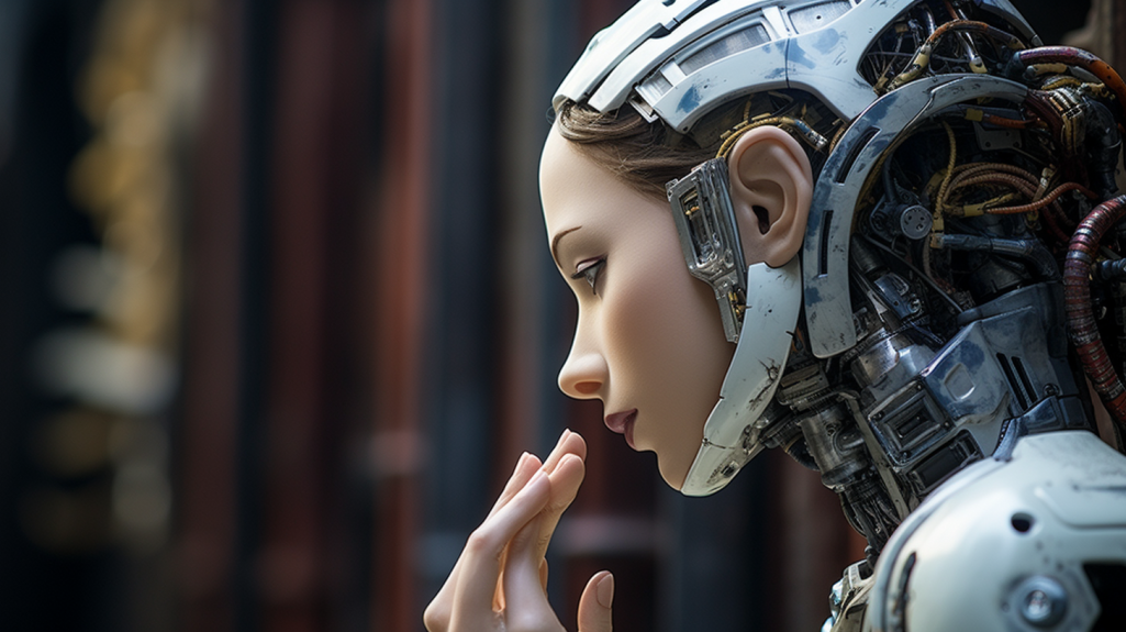 "L'odorat, nouveau sens du robot" (Midjourney)