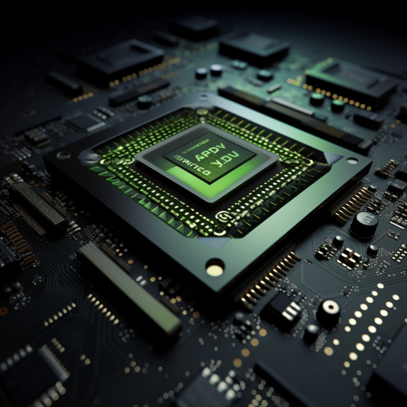 "Les puces Nvidia ont toujours la cote" (Midjourney)