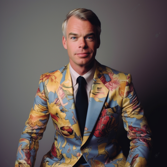 Michael Spence, fleuri et rajeuni par Midjourney