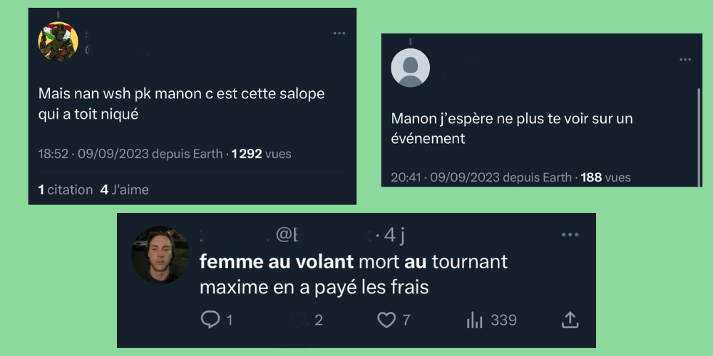 Plus de 60 000 tweets concernant Manon Lanza ont été posté après l'accident.