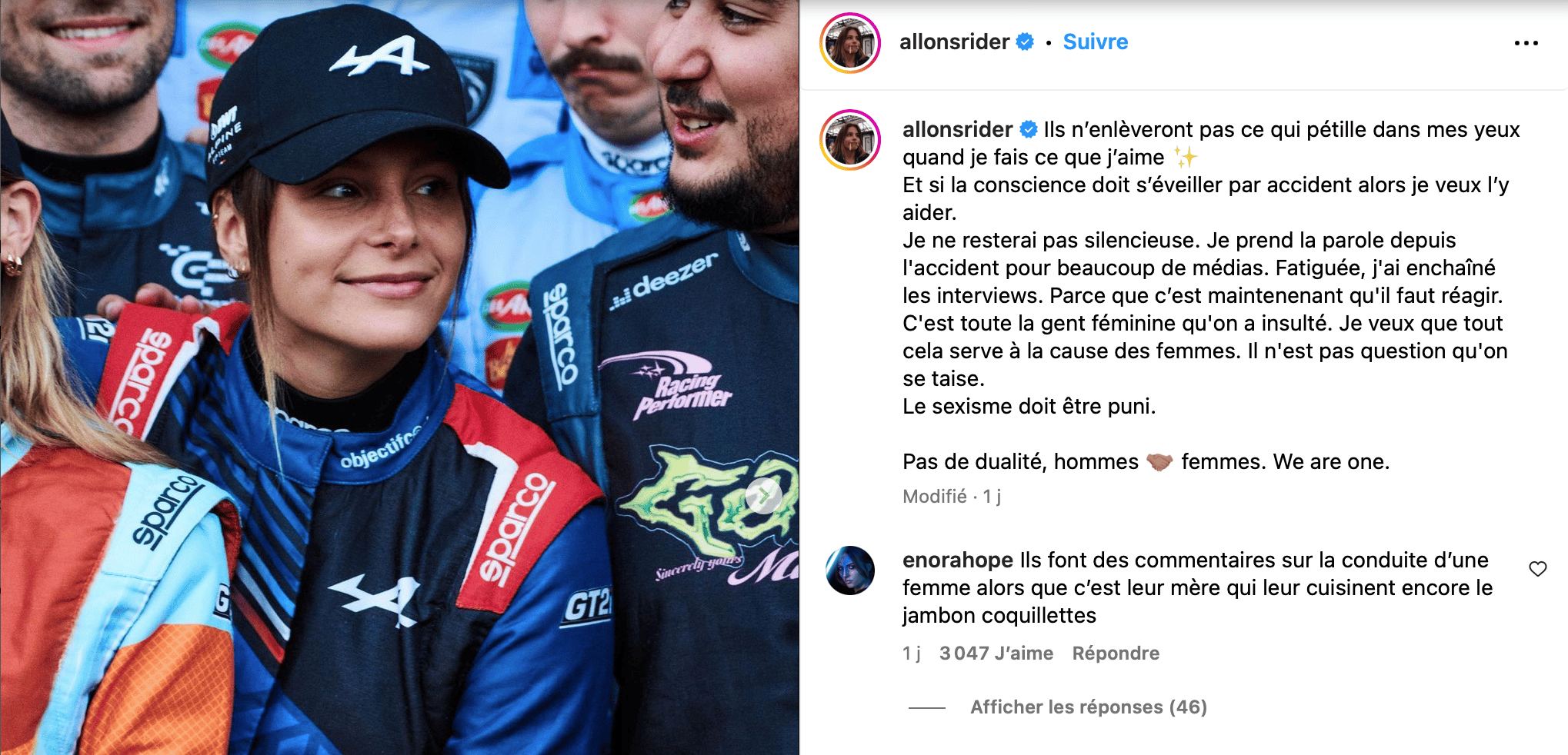 Manon Lanza a pris la parole dans plusieurs médias pour dénoncer le sexisme qu'elle subit.